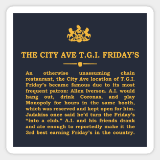 Real Historical Philadelphia - The City Ave TGI Friday's Sticker